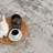 Abstract Navy/Ivory/Light brown Area Rug-1927409355
