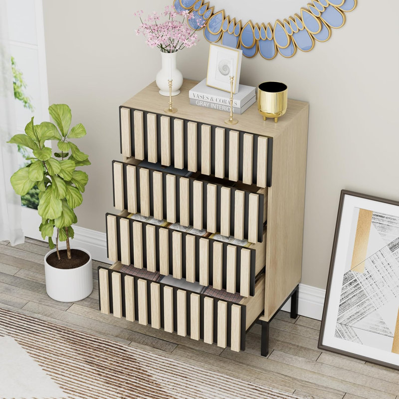 12 Pair Solid Wood Shoe Storage Cabinet, Light Oak&Black