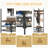 Coat Rack Corner Hall Tree, Industrial 4-Tier Coat Rack With Shoe Storage, 8 Movable Hooks And 2 Shelves