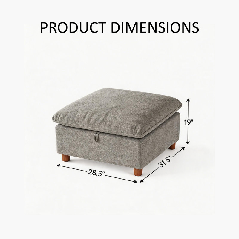 Repose-pieds de canapé modulaire modulaire, Grey