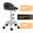 Clairann Backed Adjustable Height Ergonomic Lab Stool with Footrest and Removable Casters/Wheels