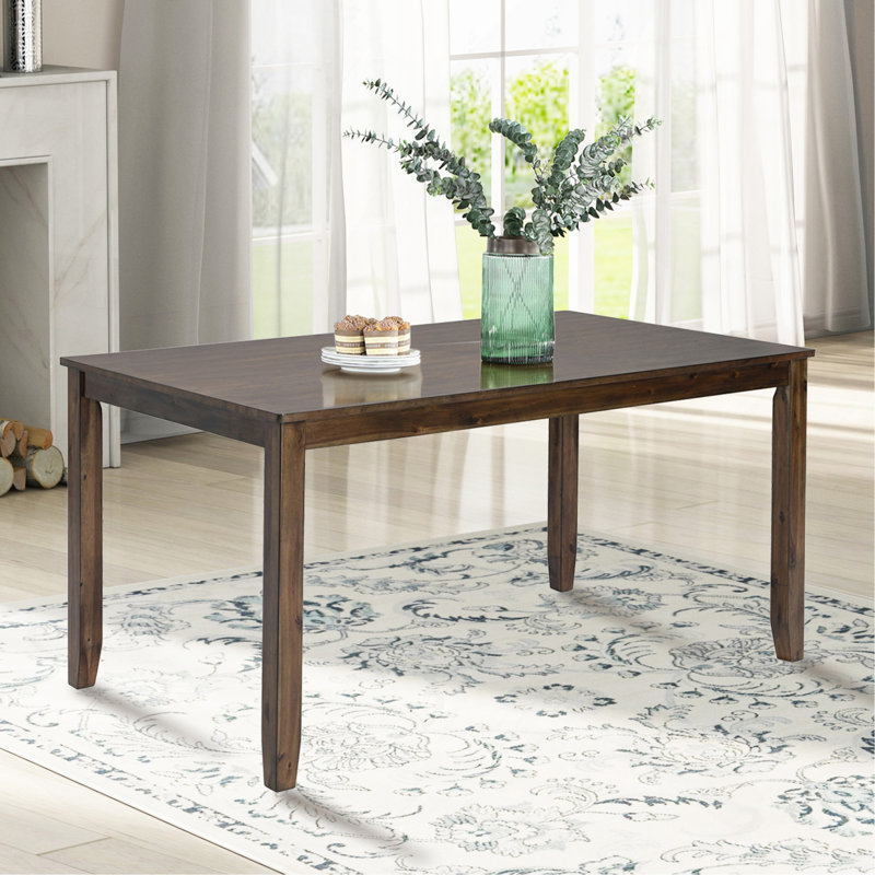 Table de salle à manger en bois rectangulaire, table de cuisine pour petit espace, table de salle à manger pour 4 personnes SEULEMENT