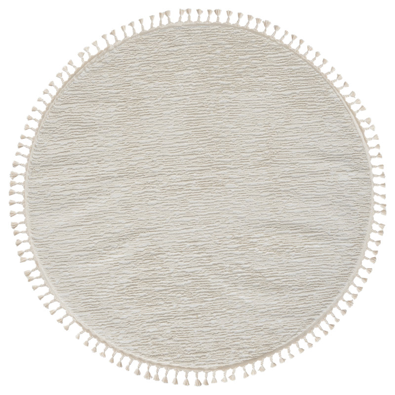 Dream Tapis white Rug, Round 190cm