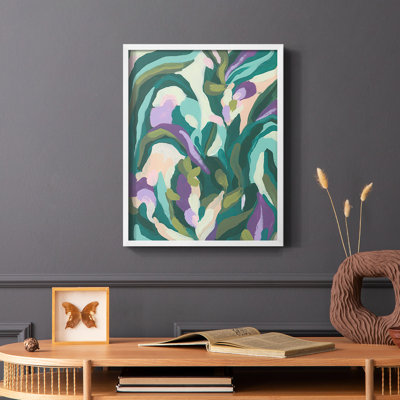Jungle Wave I, reproduction encadrée - bois massif