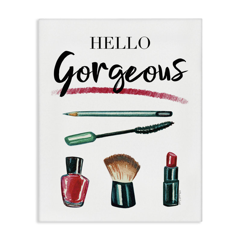 «Hello Gorgeous with Makquillage», art mural par Elizabeth Tyndall, H 48 po x l 36 po