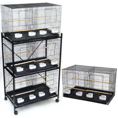 18'' Steel Flat Top Breeder Bird Cage with Stand