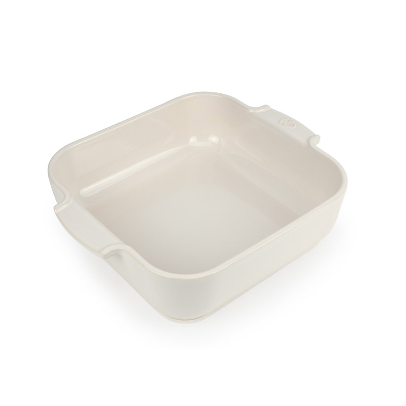 Appolia 3 Qt. Ceramic Square Casserole, Ecru,  2.5'' H x 11" L x 9" W