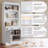 83.4"Tall Bookshelf Suite, Modern Bookcase Suite with LED Lighting,Doors and Drawers,2-Piece Set Storage Bookcase with Open Shelves