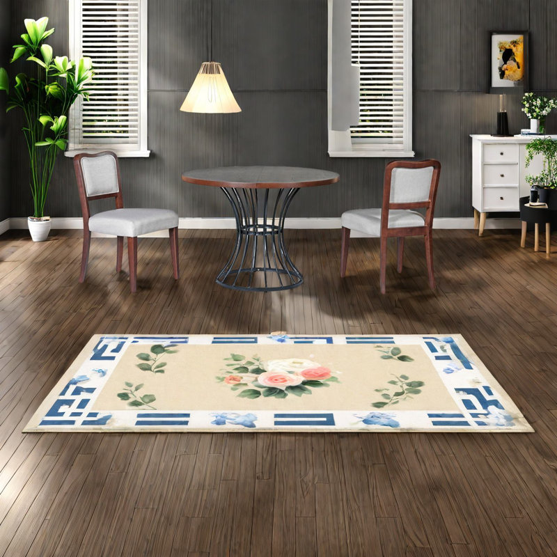 Ensembles de table de salle à manger peu encombrants avec base en fer industriel, style rustique moderne