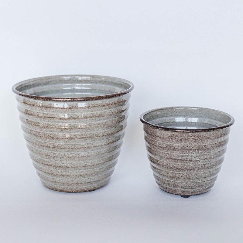 Set Of 2 Gray Avondale Planters, Gray