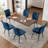 Chenille Upholstered Dining Chairs Metal Frame Side Chairs With Backrest For Kitchen Dining Room-1681846090-1681846094