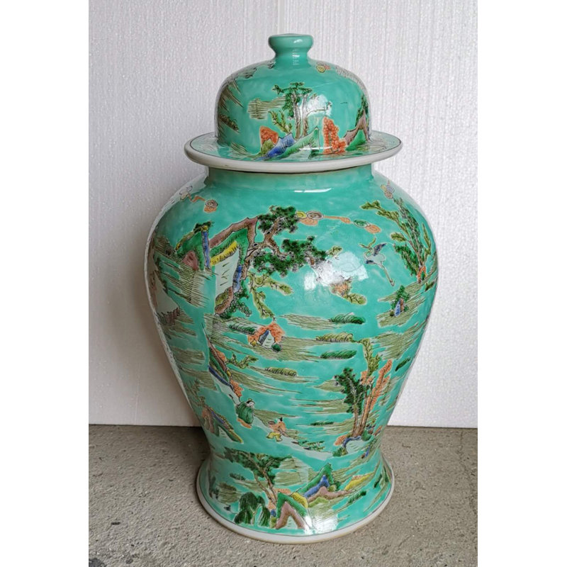 Chinoiserie Handmade Jar