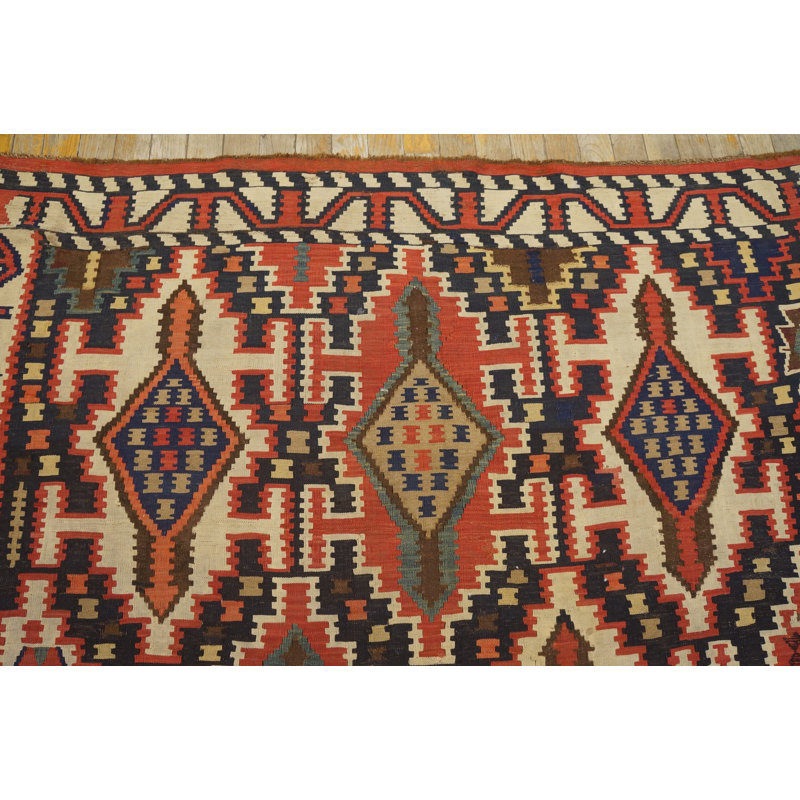 Flatweave Wool Geometric Area Rug