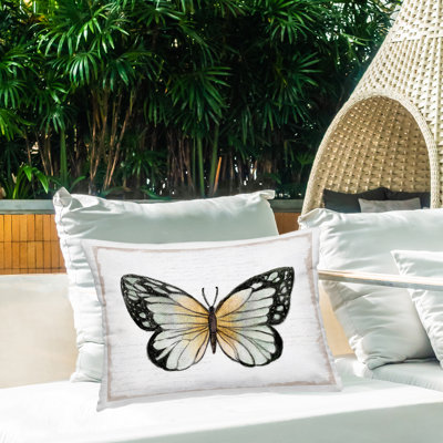 Coussin extérieur Monarch Butterfly Visage