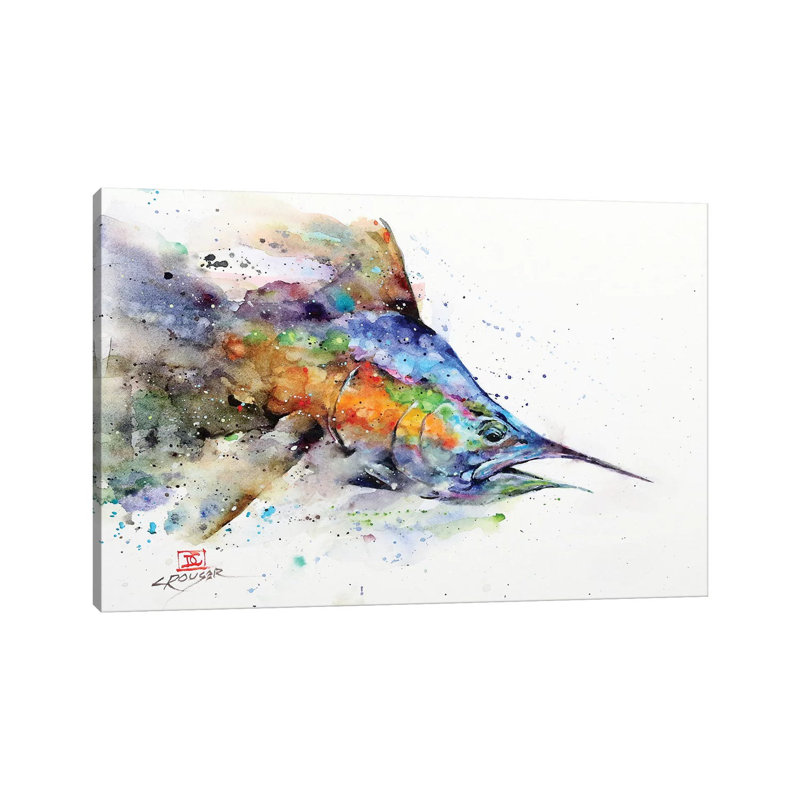 Marlin by Dean Crouser - Print on Canvas, Wrapped Canvas, 66.04 cm H x 45.72 cm W x 3.175 cm D