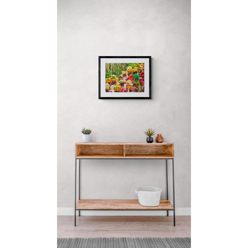 Balinese Ceremony by Mark Paulda, Black Framed Canvas, 24" H x 32" W
