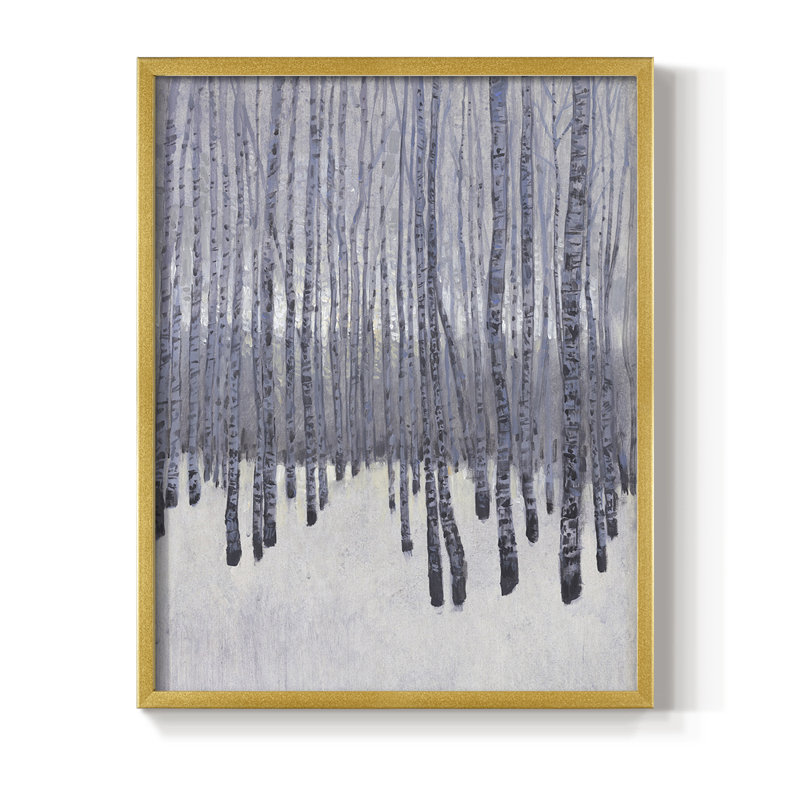 «Bare Trees in Winter I», reproduction encadrée - bois massif, H 14 po x l 11 po