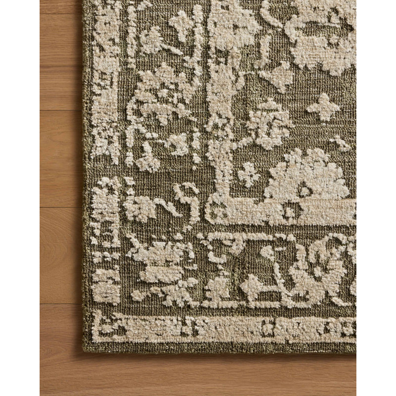 Loloi Percival Moss / Natural Area Rug, Rectangle 7'9" x 9'9"
