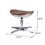 Tabouret pivotant court