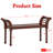 Elegant Retro Style Bench with wing shape Arms,Bed End Bench for Living Room, Bedroom