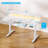 Standing Desk With Large Monitor Shelf,u Shaped Electric Standing Desk With Built-in Power Outlets, Gaming Desk With Led Light, Home Office Desk With Keyboard Tray,writing Desk With Versatile Hook-55515632