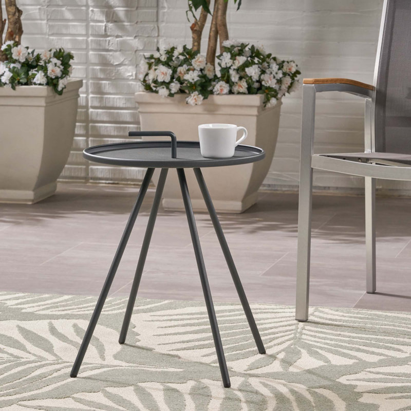Table d'appoint 16,5 po pour jardin, cour Vida, Gris