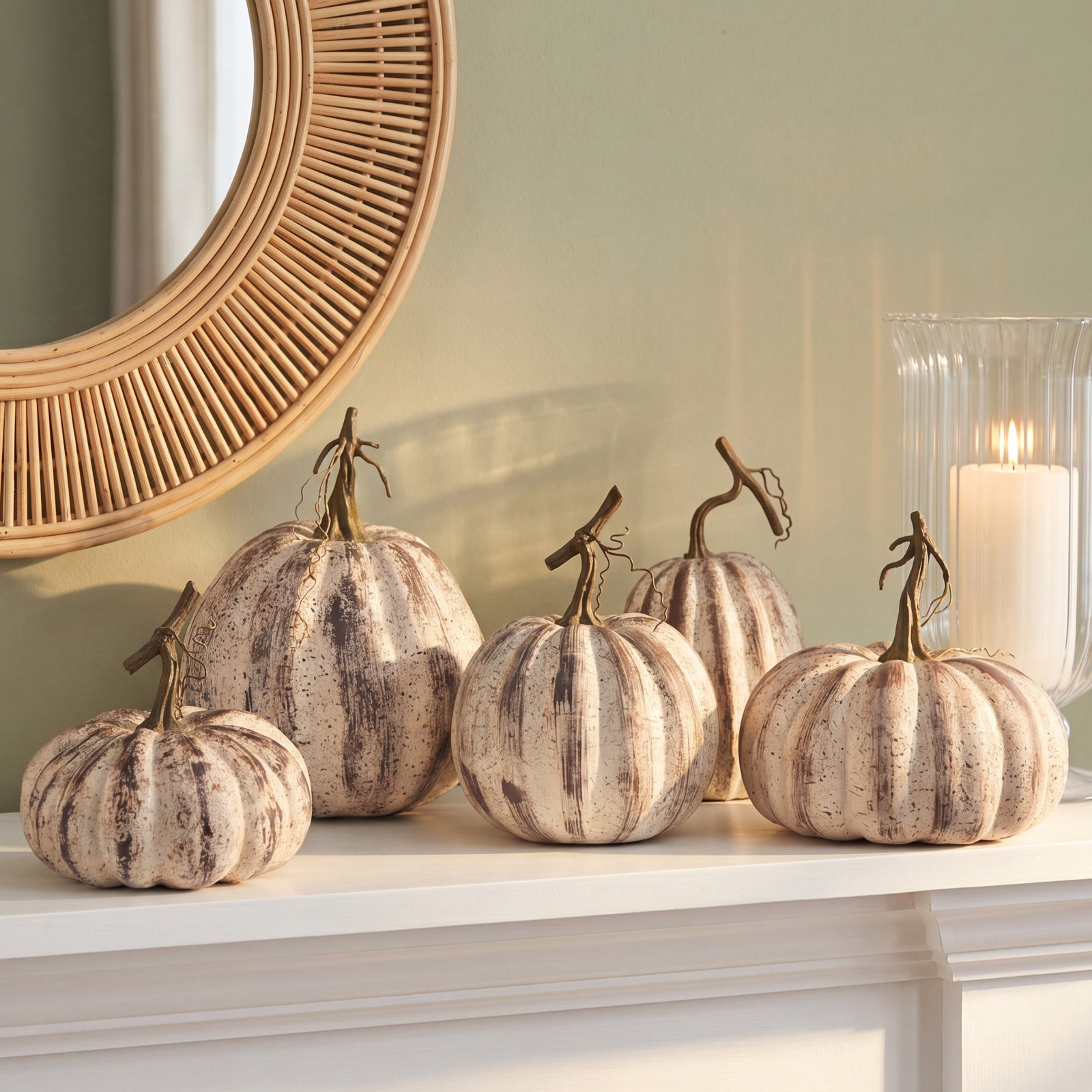 Farmhouse Pumpkins, Set Of 5