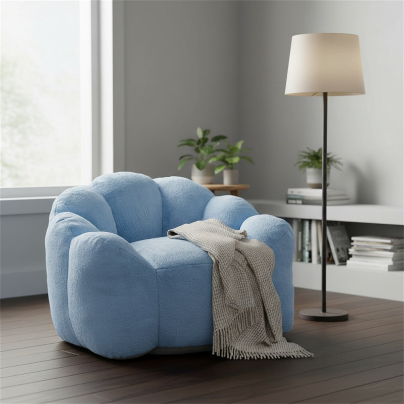 Canapé à compression avec tirette, fauteuil à billes sans assemblage pour adultes, convient aux salons et aux chambres à coucher.