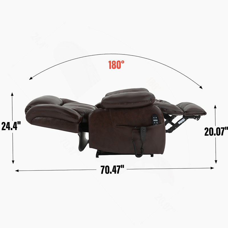Dual Motor Infinite Position Up To 350 LBS Electric Medium Size Genuine Leather