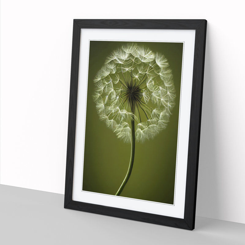 Clamart Dandelion Portrait Vol.1 - Picture Frame Print, 64cm H x 46cm W x 2cm D, Oak