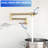 Wall Mount Gold Single Hole Pot Filler Faucet, Two Handles, Stretchable And Retractable, Lead - Brass, 1.77 In Package Height-130816176