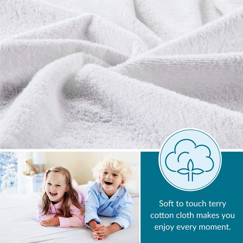 Waterproof Fitted Mattress Protector Mattress Protector Case Pack, Queen