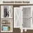 Modern China Cabinets With Storage, Mdf Beige Farmhouse Style For Home