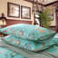  Ensemble de housse de couette 100% coton 800TC 800TC, 3 pièces de literie à motif cachemire cyan rétro, respirant et doux pour la peau, motif botanique esthétique pour chambre d'amis toutes saisons-130899310-130899312