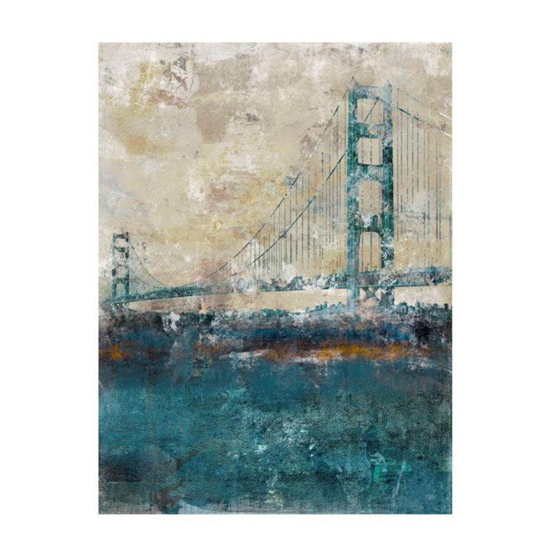 Bridging the Gap I par Austin Beiv - impression, Texture embellissement à la main, H 48 po x l 36 po