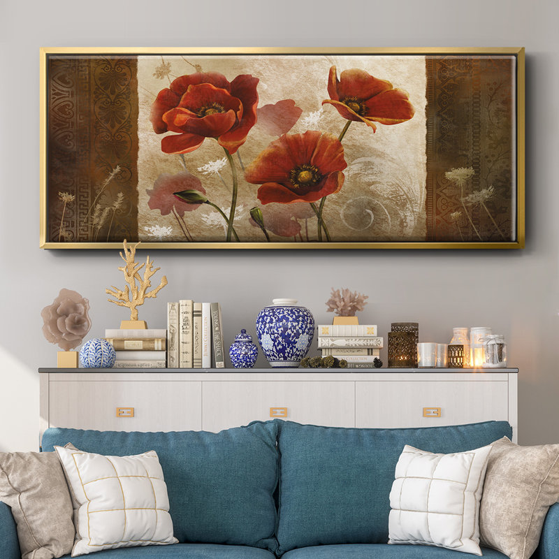 Poppy Morning - toile encadrée, H 8 po x l 20 po