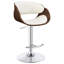 Tabouret de bar réglable écru et chrome-697643372