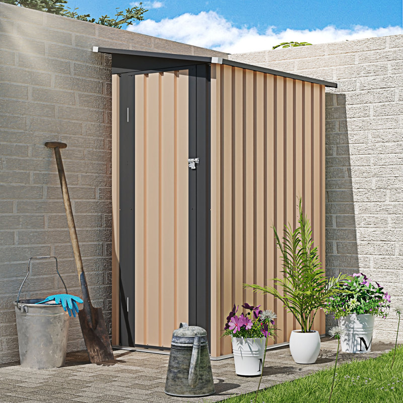 Garden Shed Pent Roof With Hinge Door