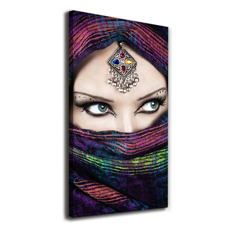 Indian Woman - Wrapped Canvas Print