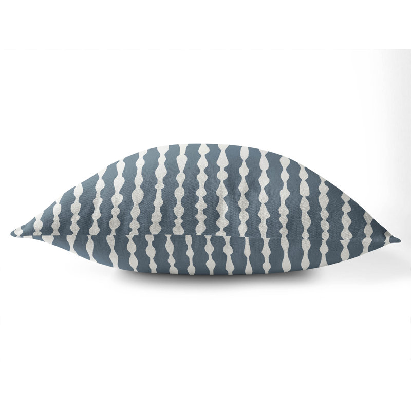 Coussin Play Way, Rayures bleues, H 18 po x l 18 po