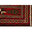 Tapis zone en laine ivoire/rouge 3 pi 4 po x 5 pi 8 po one-of-kind-noué la à la main new age balouch Marlen