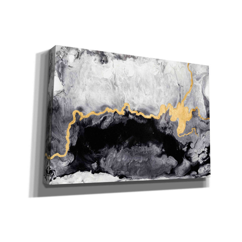 'Gilded Onyx' by Anna Hambly, Canvas Wall Art, 18" H x 26" W x 0.75" D