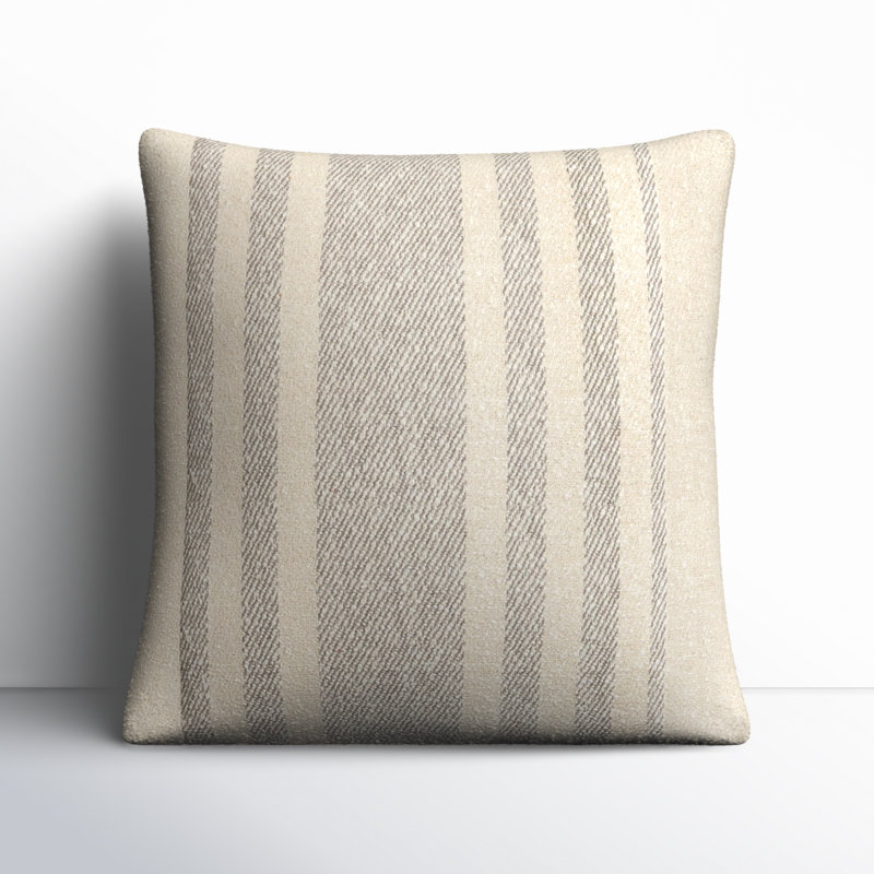 Sorden Striped Cotton Throw Pillow, Brown, 20" x 20", Pillow Cover Only - No Insert