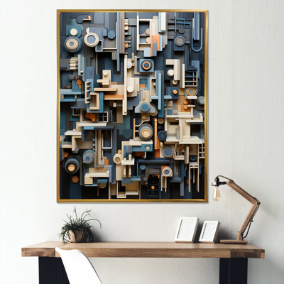 Abstrait taupe taupe sur toile