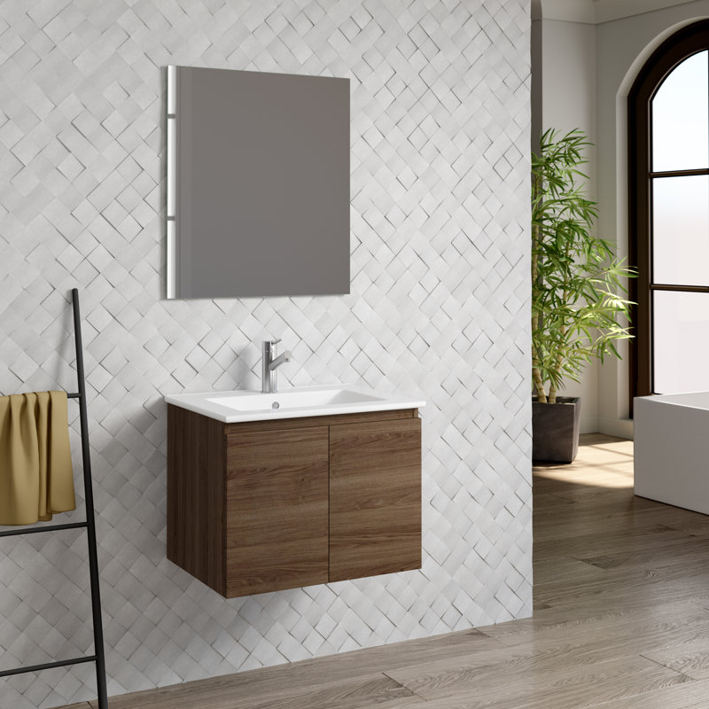 Ensemble de meuble-lavabo mural simple 23" avec miroir Jasso