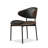 Black Solid back side Chair(Set of 2)