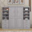 Lit escamotable double avec tablettes et tiroirs