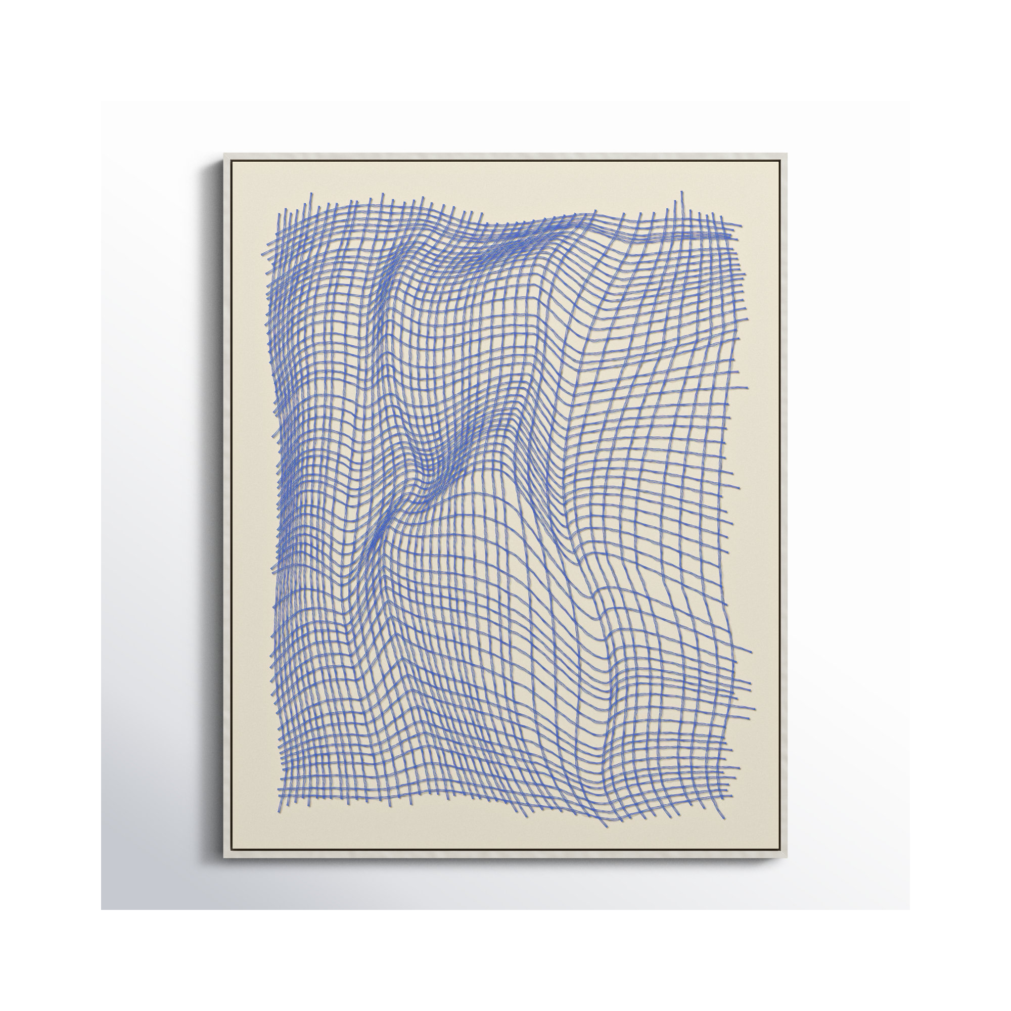 Netting 1 by Jacques Pilon, 30" H x 24" W x 1.25" D, Black Single Structure Framed Canvas