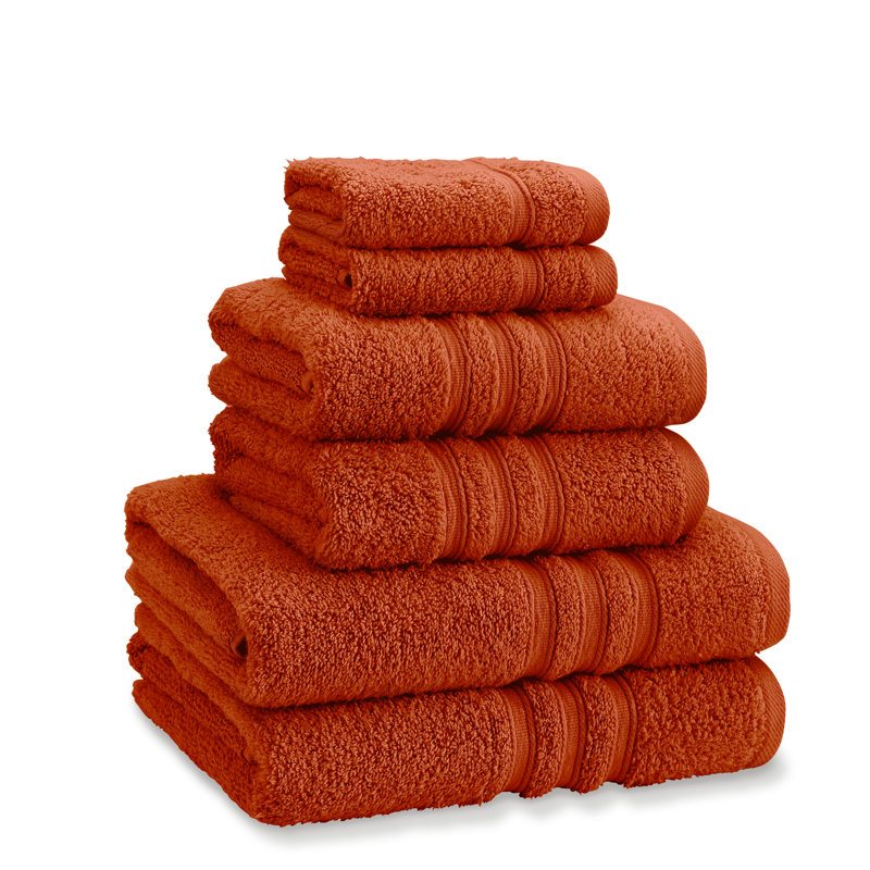 Zero Twist 100% Cotton 6-Piece Towel Bale, Terracotta