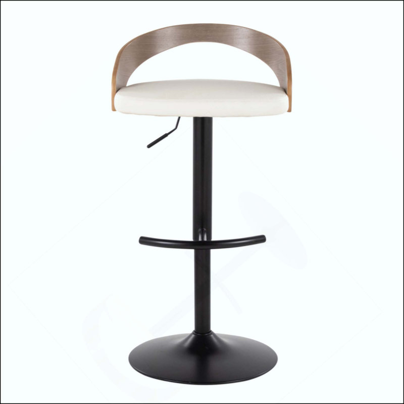 Repose-pieds de tabouret de bar réglable - ensemble de 2, Noir